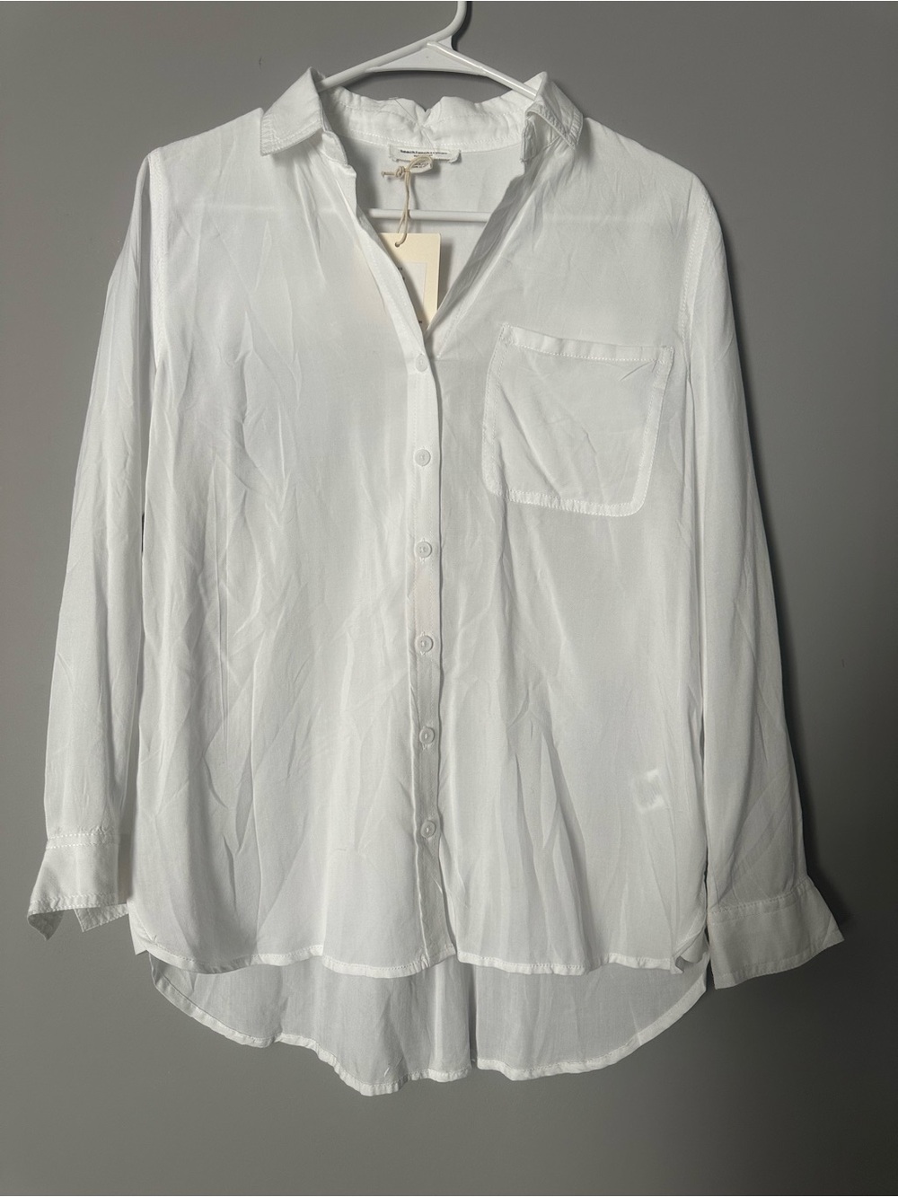 beachlunchlounge White Relaxed Button-Up Shirt